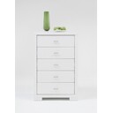 Kommode Vita mit 5 Schubladen, Kiefer Massivholz 59 x 47 x 92 cm, weiß