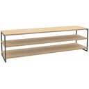 Lissabon offenes Regal mit Stahlgestell flach 160 x 40 x 46 cm