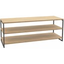 Lissabon offenes Regal mit Stahlgestell flach 120 x 40 x 46 cm