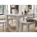 Wohnglücklich Massivholz Esstisch Vita Kiefer 140 x 75 x 90 cm, weiß