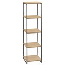 Offenes Regal 40 cm Lissabon aus massiver Wildeiche 5 Böden: 40 x 40 x 160 cm