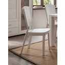 Stuhl Vita aus massiver Kiefer 58 x 97 x 41 cm, weiß